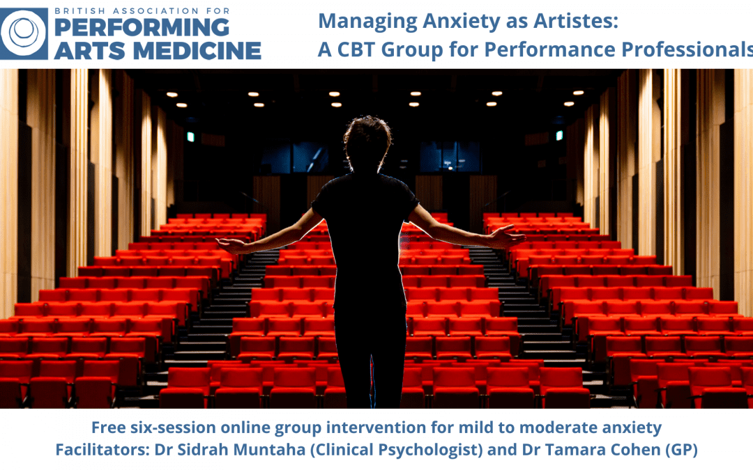 Managing Anxiety: BAPAM CBT Group for Performing Artistes
