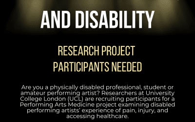 Research: Performing Artists and Disability